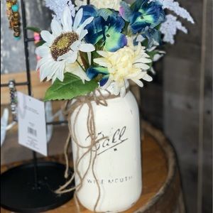 Ball mason jar flower arrangement
